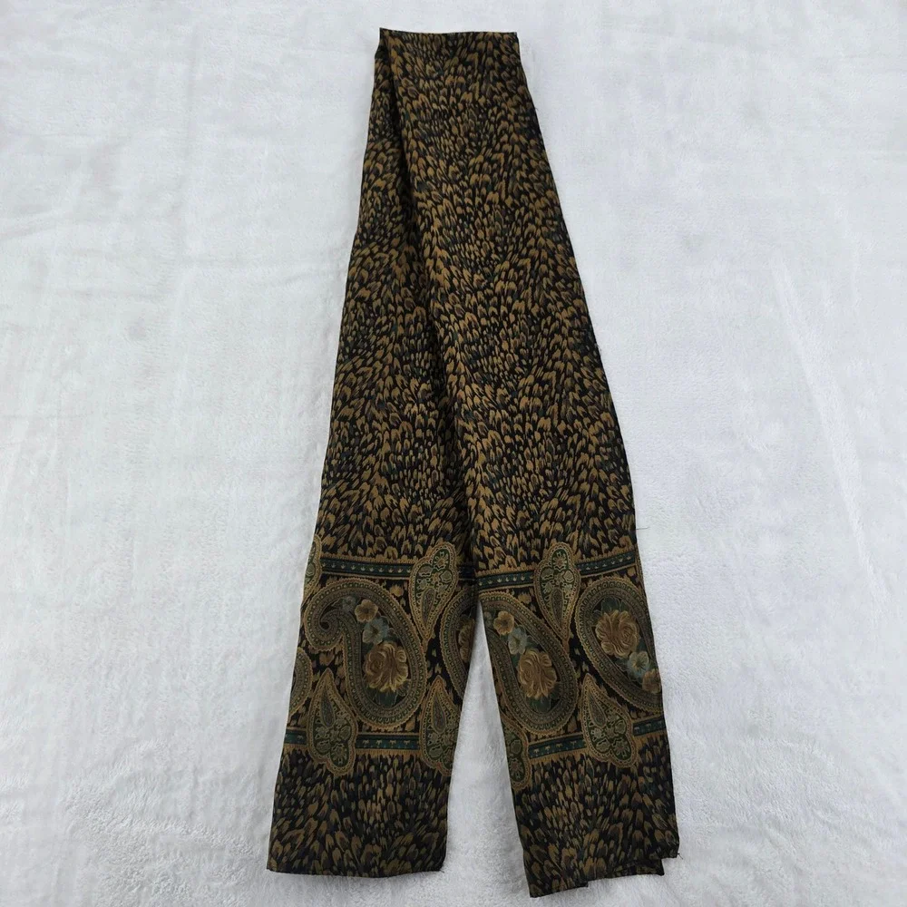Partridge in a Pear Tree‎ Skirt Set Womens M/L 3pc Skirt Black Gold Paisley Knit